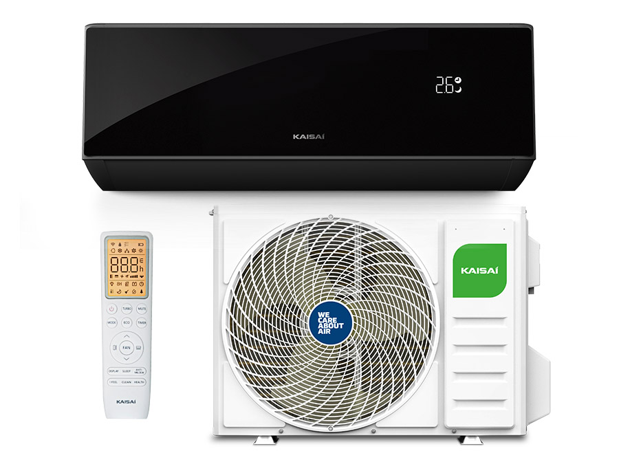 Инверторен стенен климатик KAISAI BLACK PRO HEAT +  KRB-12TLHI / KRWB-12TLHO
