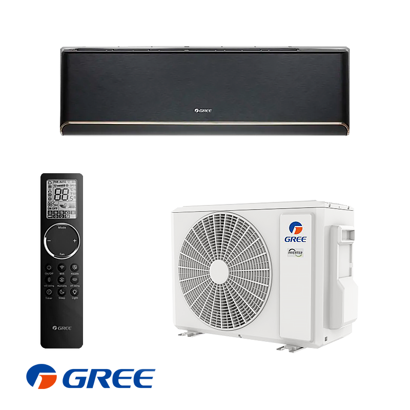 Инверторен климатик Gree Airy GWH09AVCXB-K6DNA1B – черен