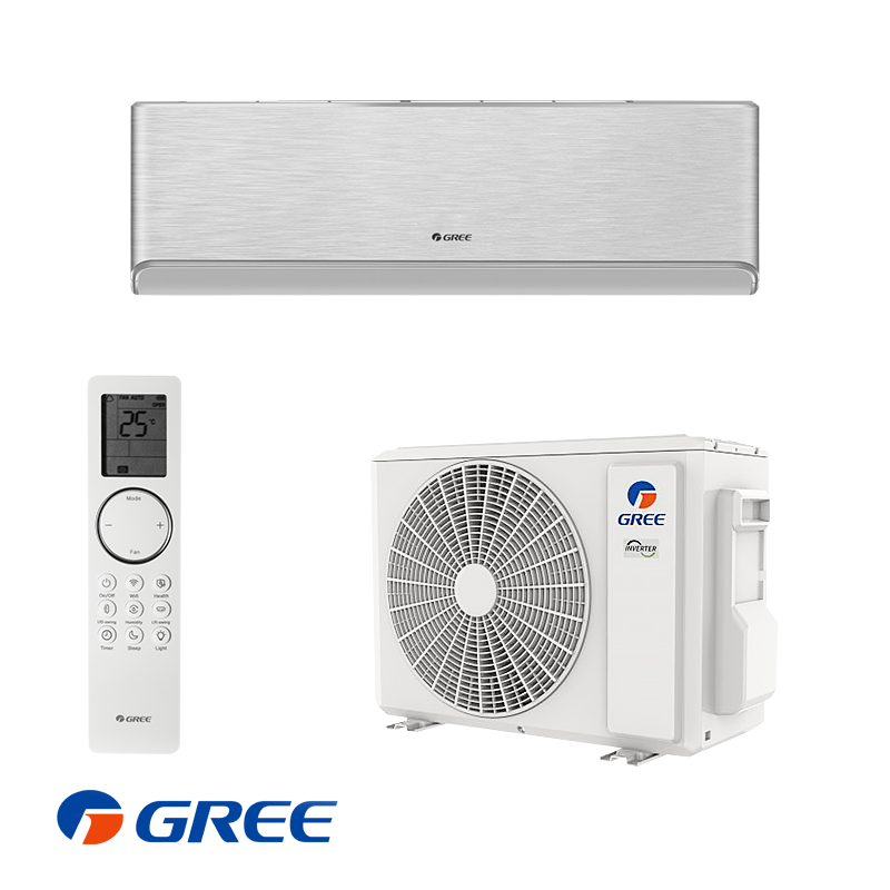 Инверторен климатик Gree Airy GWH09AVCXB-K6DNA1B – сребърен