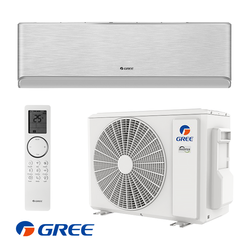 Инверторен климатик Gree Airy GWH24AVEXF-K6DNA1A – сребърен