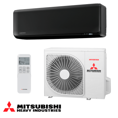 Инверторен климатик Mitsubishi Heavy Industries SRK 35 ZT-WFB + SRC 35 ZT-W - черен